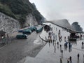 Chinese Hunan Zhangjiajie Tianmenshan Mountain parking lot hillside